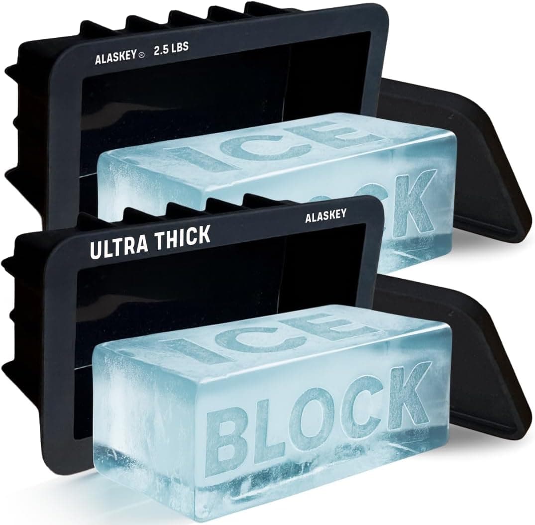 Alaskey extra large silicone ice block mold